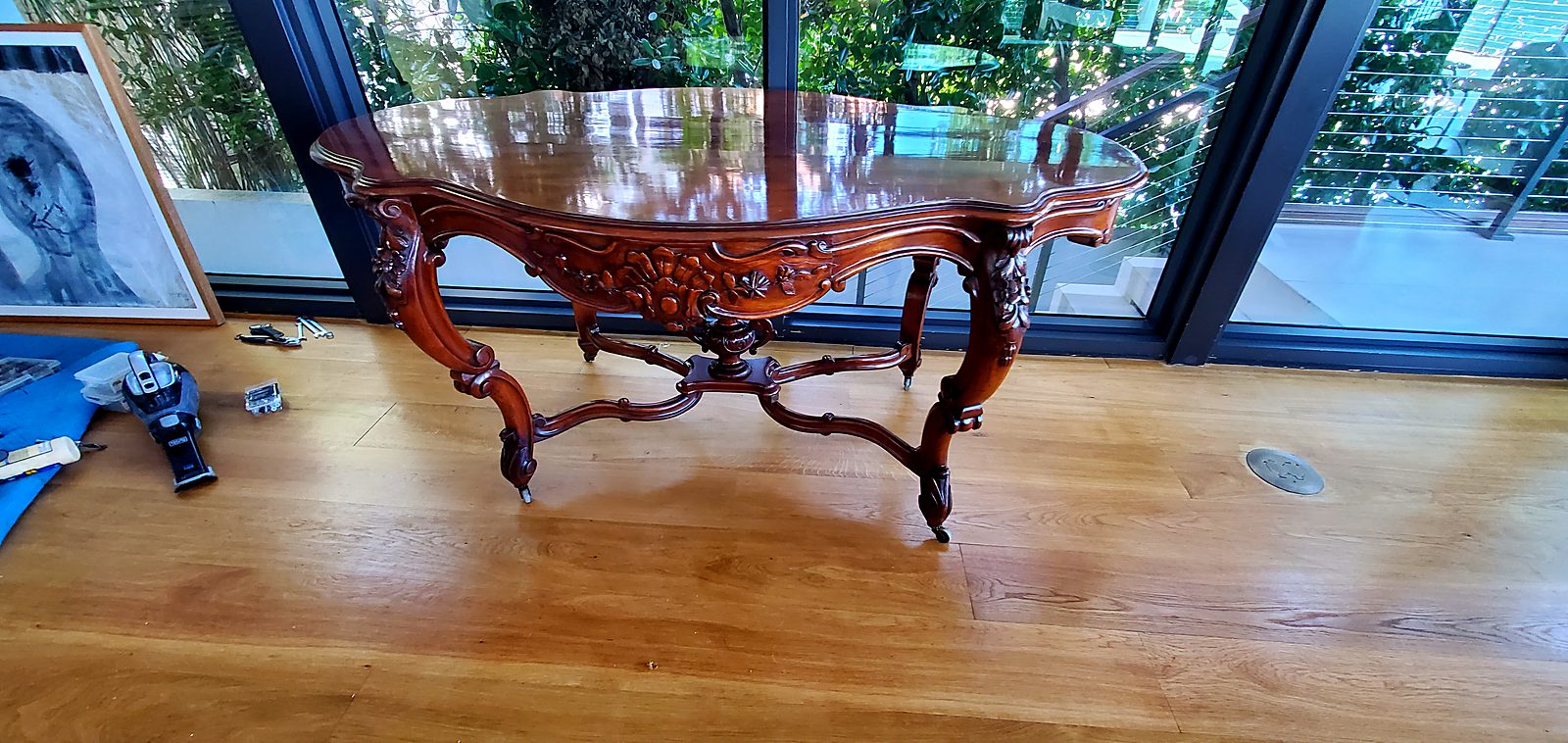 Carved console