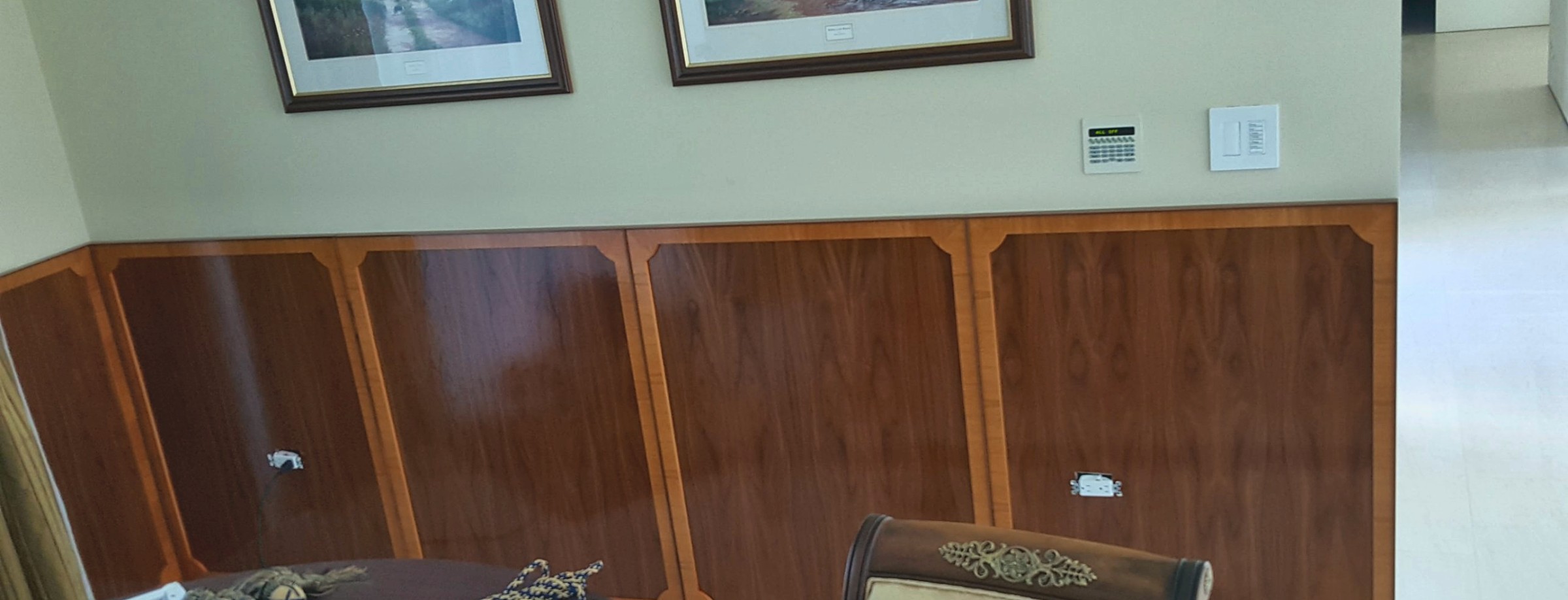 Walnut wainscot panels